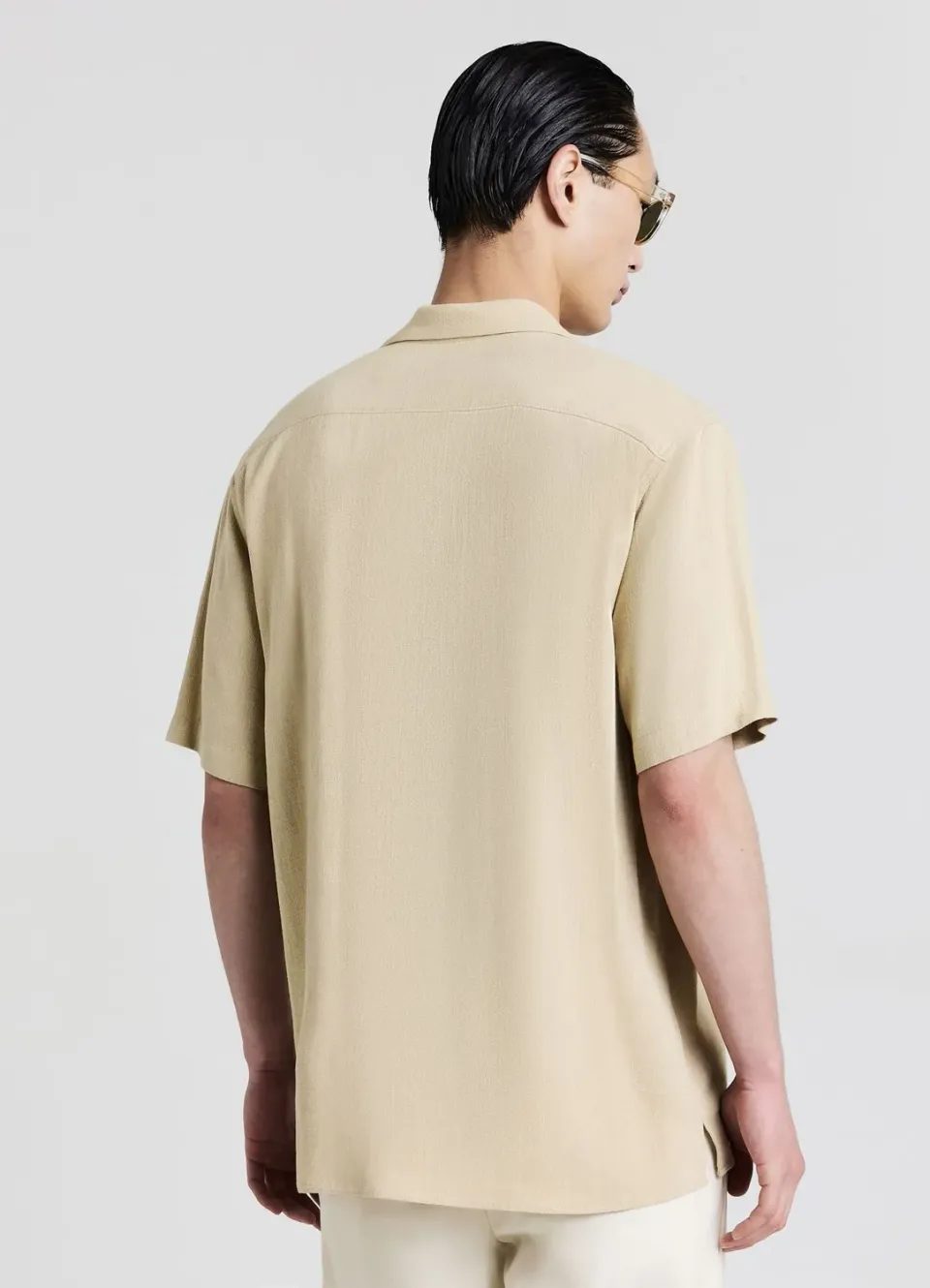 Calliope chemise bowling lin homme manches courtes