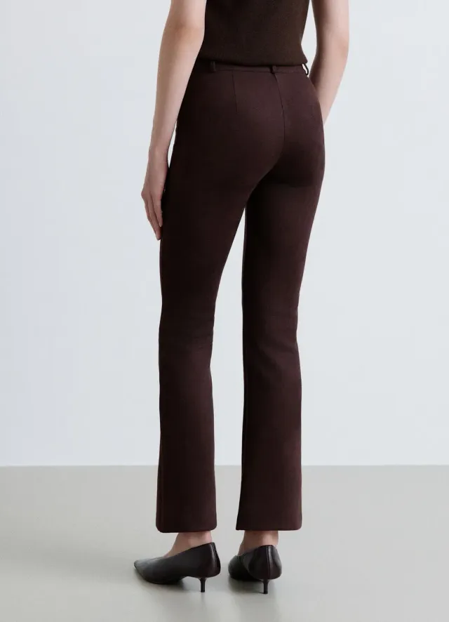 Calliope pantalon bootcut taille haute double bouton femme