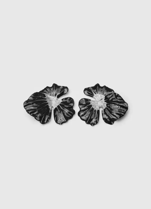 Calliope Fleur boucles oreilles émail taille unique