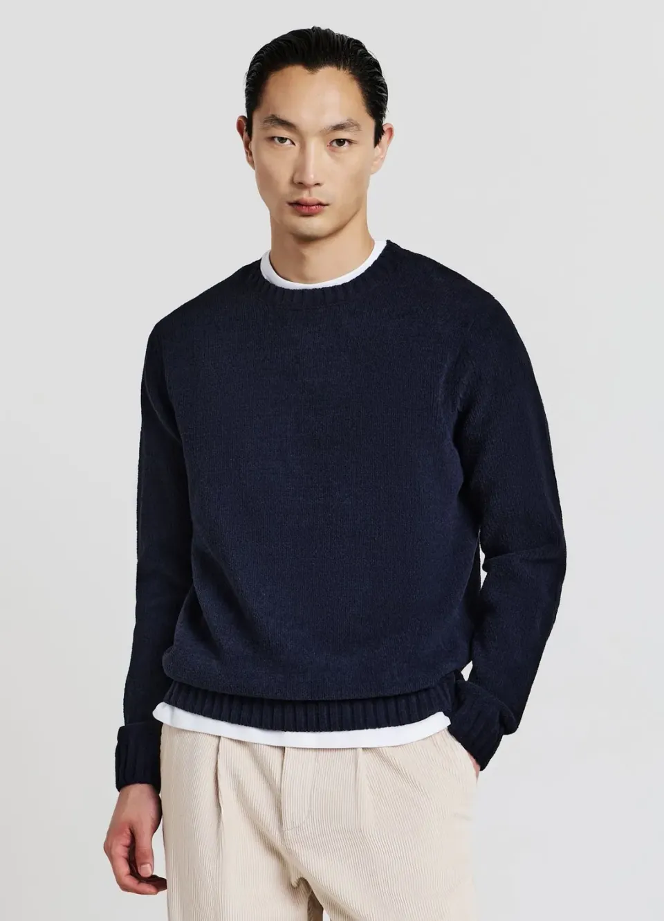 Calliope Maglia Chenille pull homme col rond
