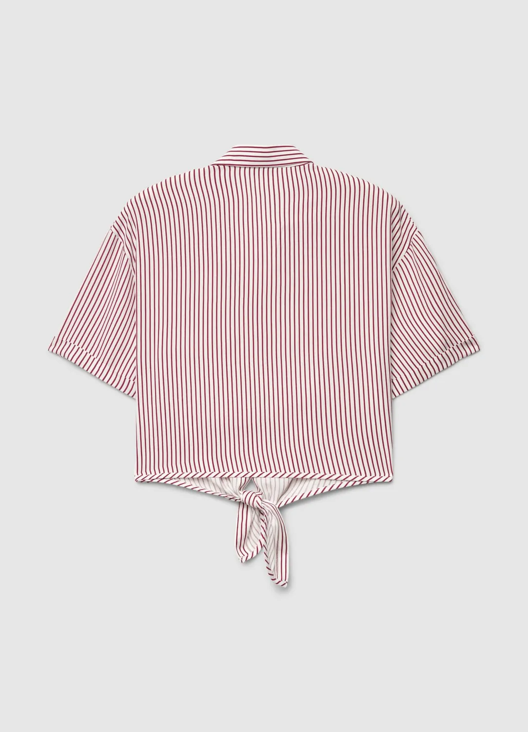 Calliope chemise rayée nouée femme manches courtes