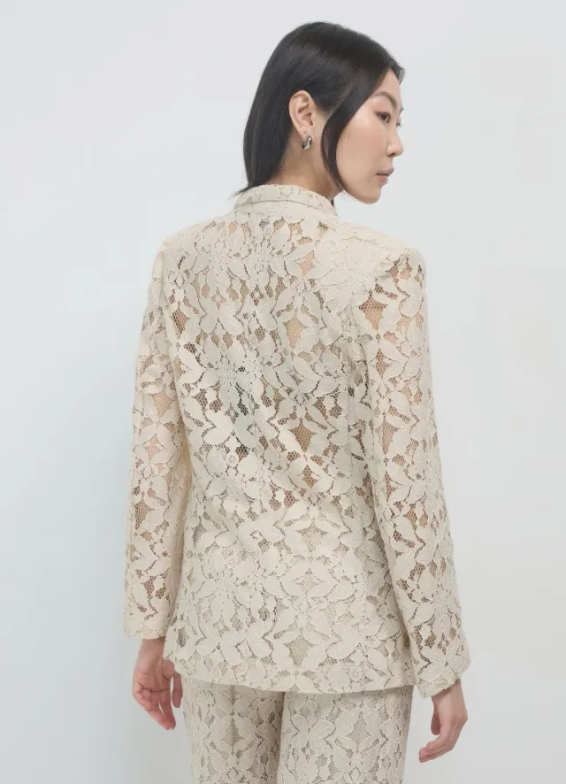 Calliope veste en dentelle non doublée femme ajourée