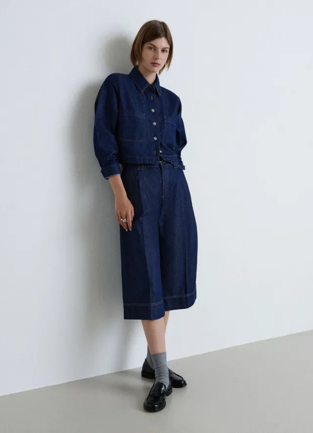 Calliope chemise denim femme boxy poches poitrine