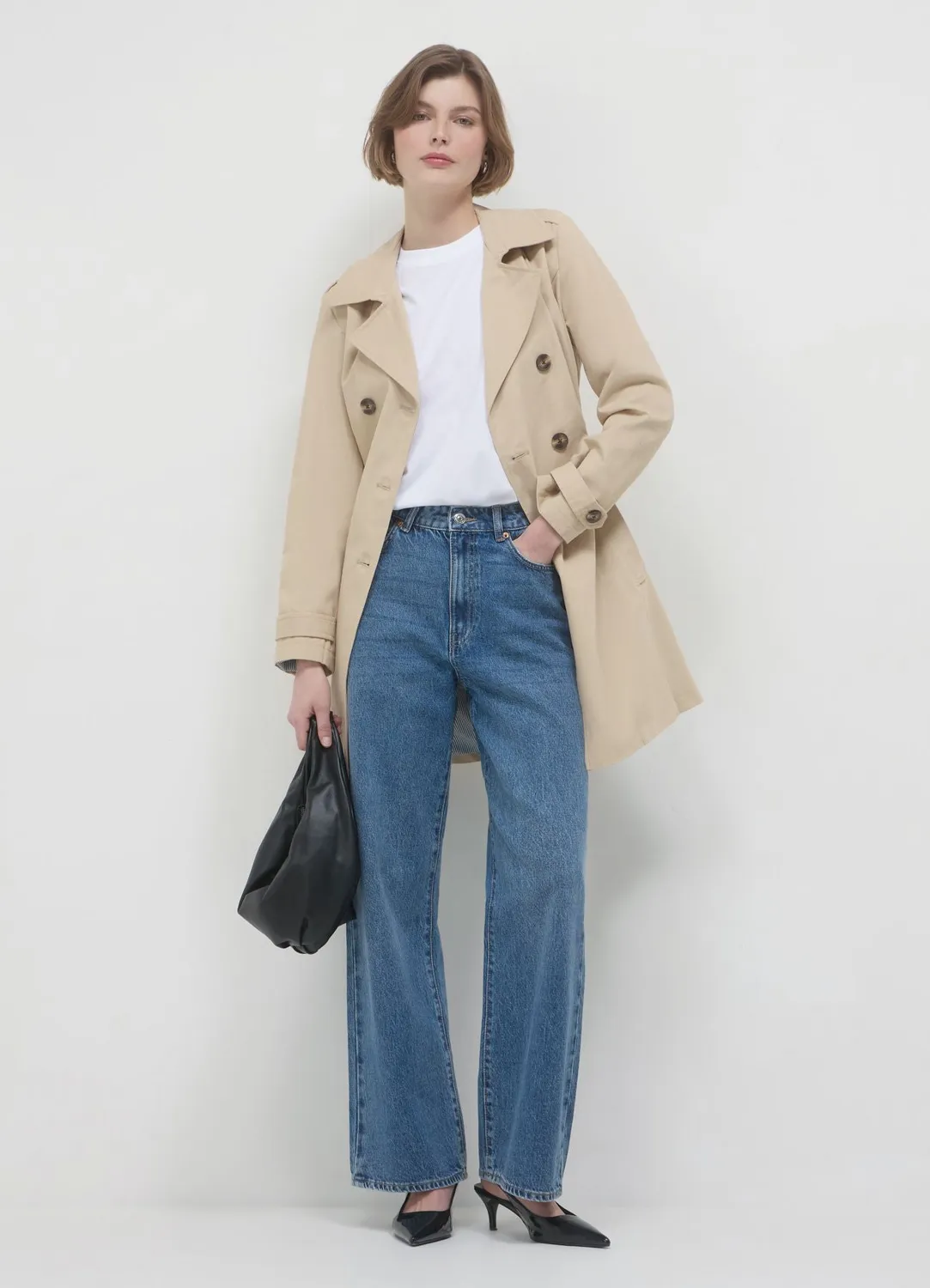 Calliope Trench Tinta Unita trench femme coton