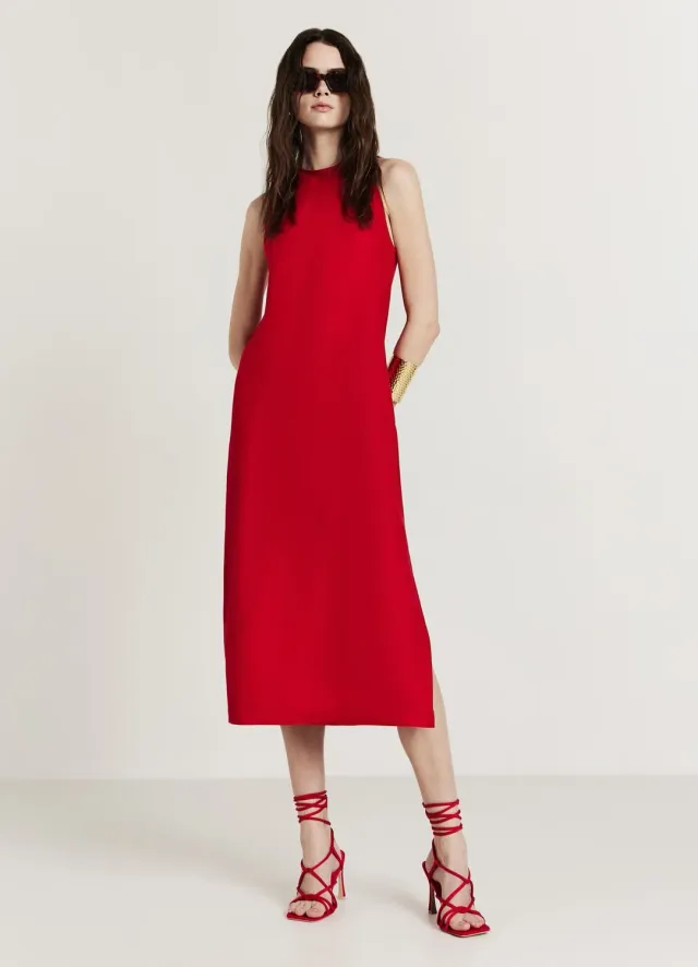 Calliope robe fourreau longue unie taille S
