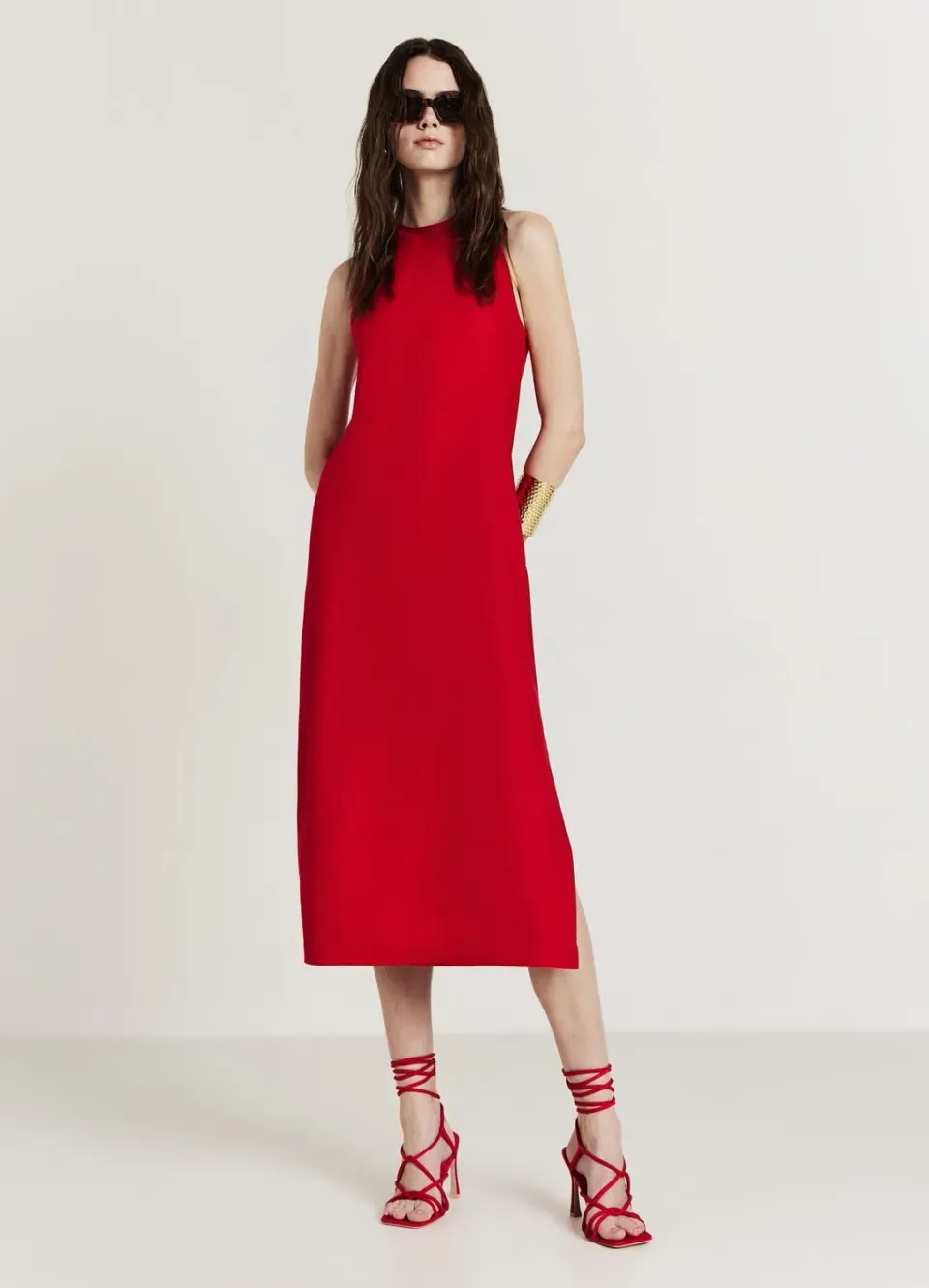 Calliope robe fourreau longue unie taille S