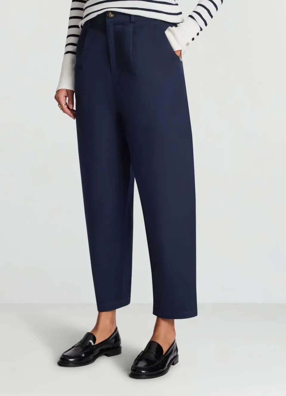 Calliope pantalon carrot coton pantalon femme uni