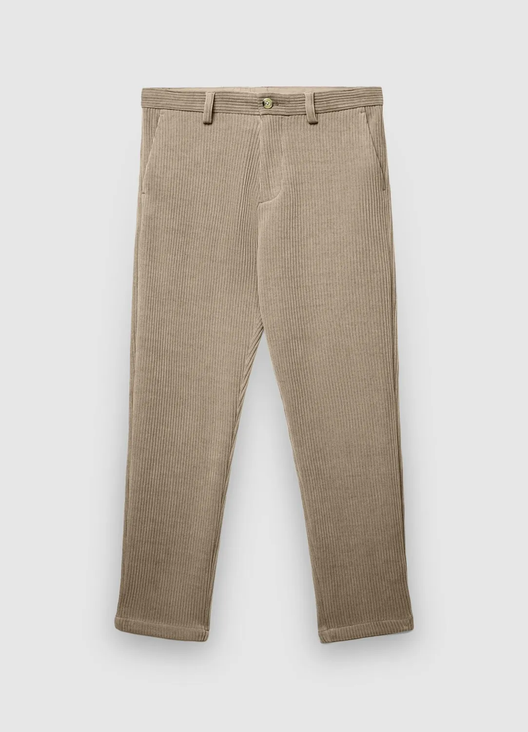 Calliope Pantalon chino effet velours côtelé homme coupe regular
