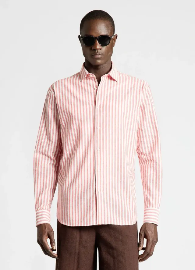 Calliope Chemise rayée homme col classique