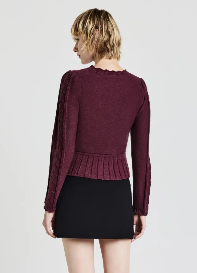 Calliope Lavorazione pull maille volants femme
