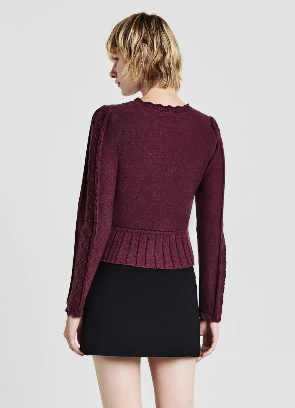Calliope Lavorazione pull maille volants femme