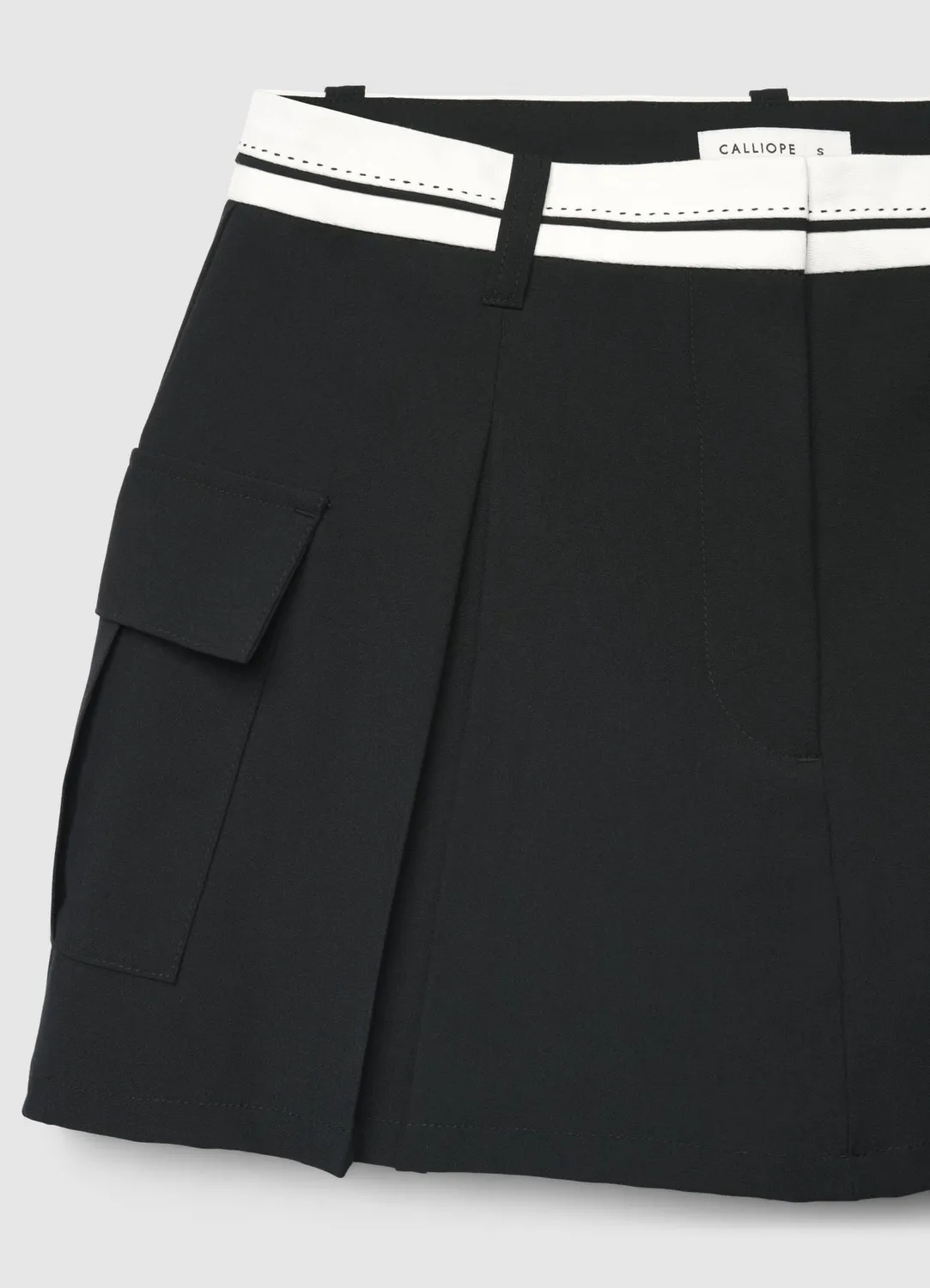 Calliope jupe-short femme cargo plissee poche rabat