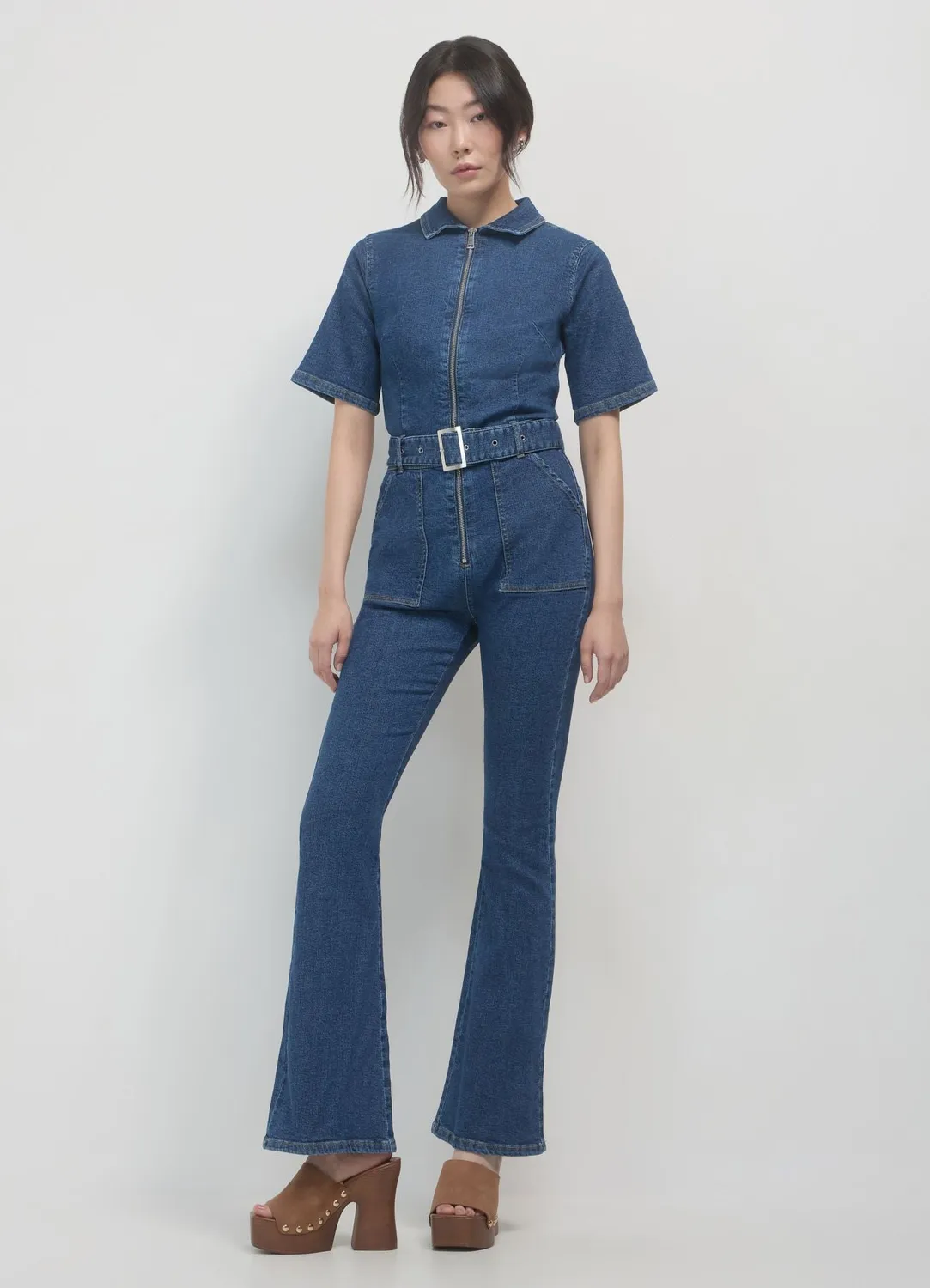 Calliope denim combinaison femme jean à ceinture