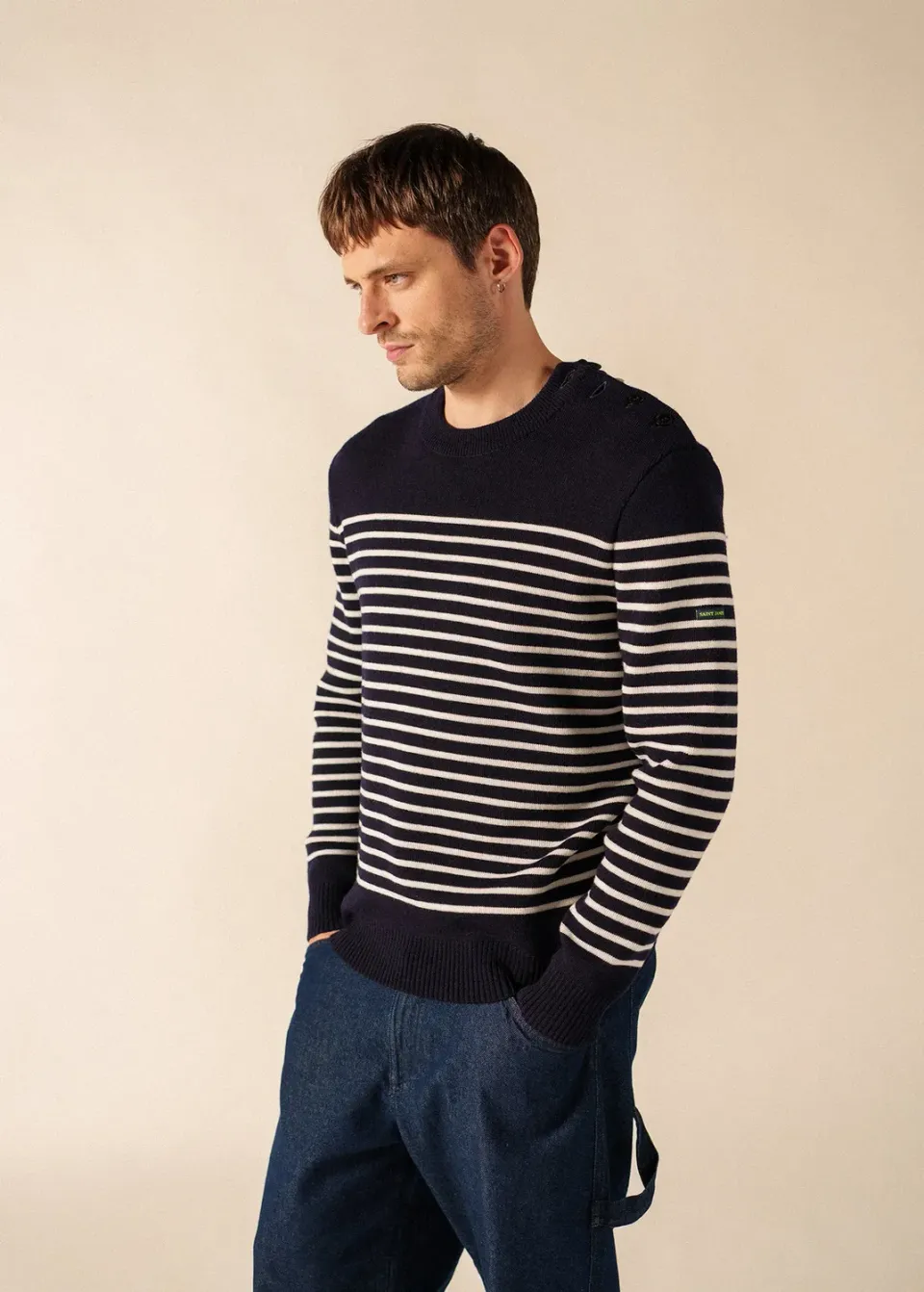 Saint James Binic pull marin phosphorescent marine