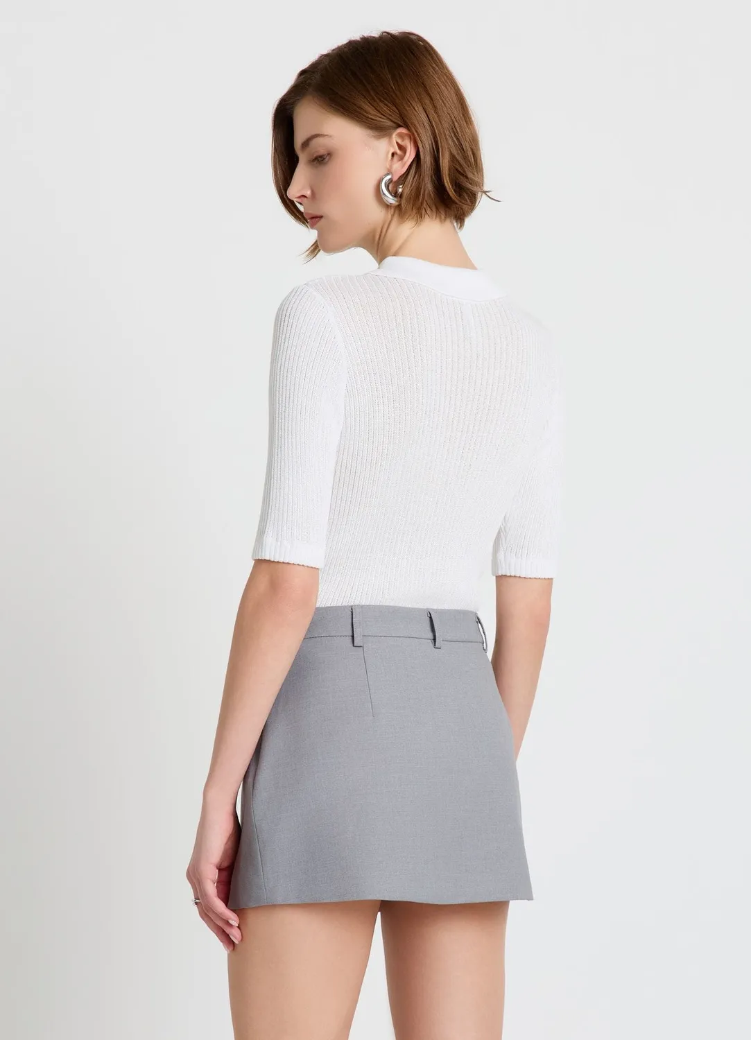 Calliope Jupe-culotte poches passepoilées femme unie bureau