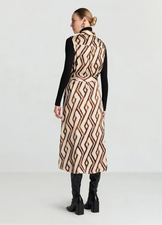 Calliope Atelier robe chemisier géométrique femme taille S