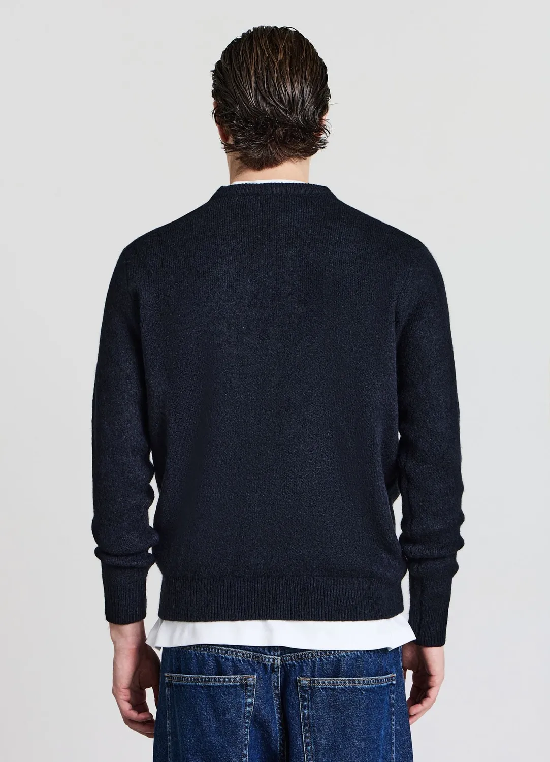Calliope pull col rond maille poilue homme uni