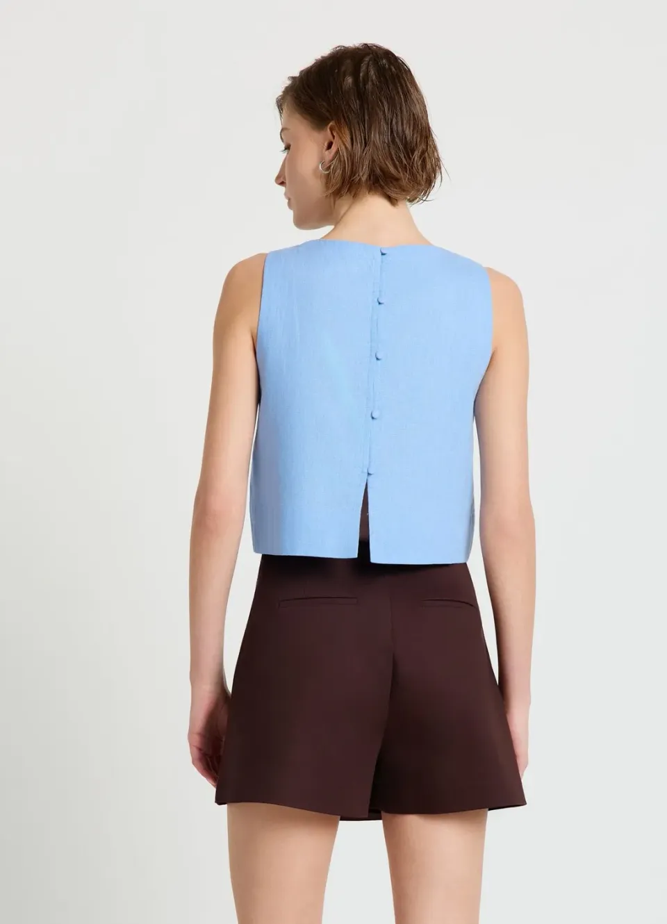 Calliope jupe-short portefeuille femme bureau