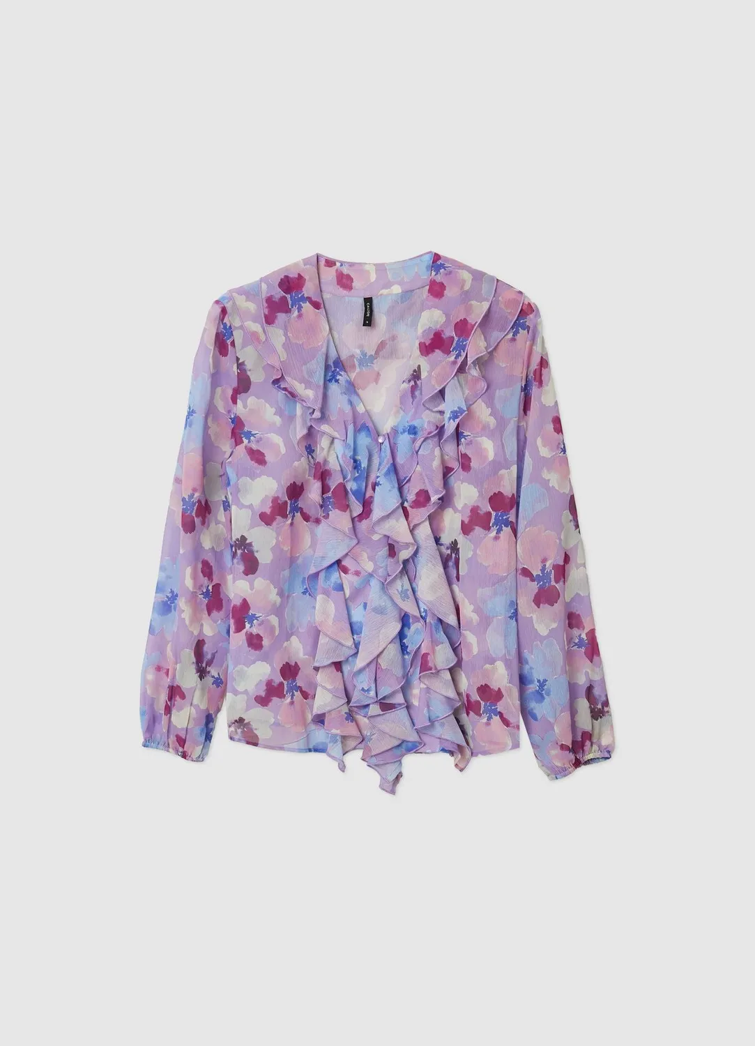 Calliope blouse fleurie volants femme col V