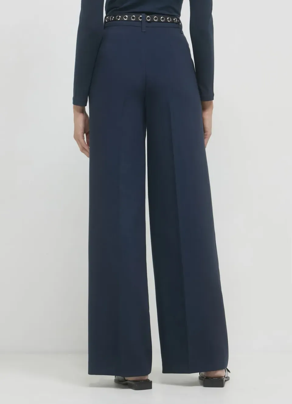 Calliope pantalon palazzo femme uni zip