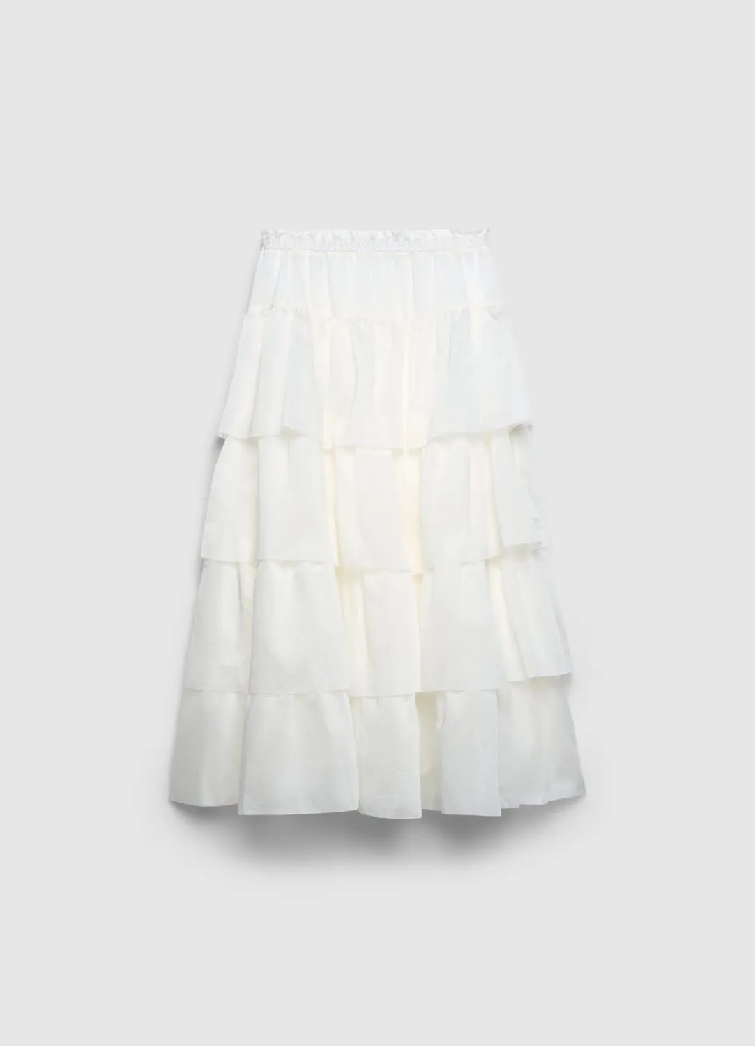 Calliope jupe volants elastiquee femme unie