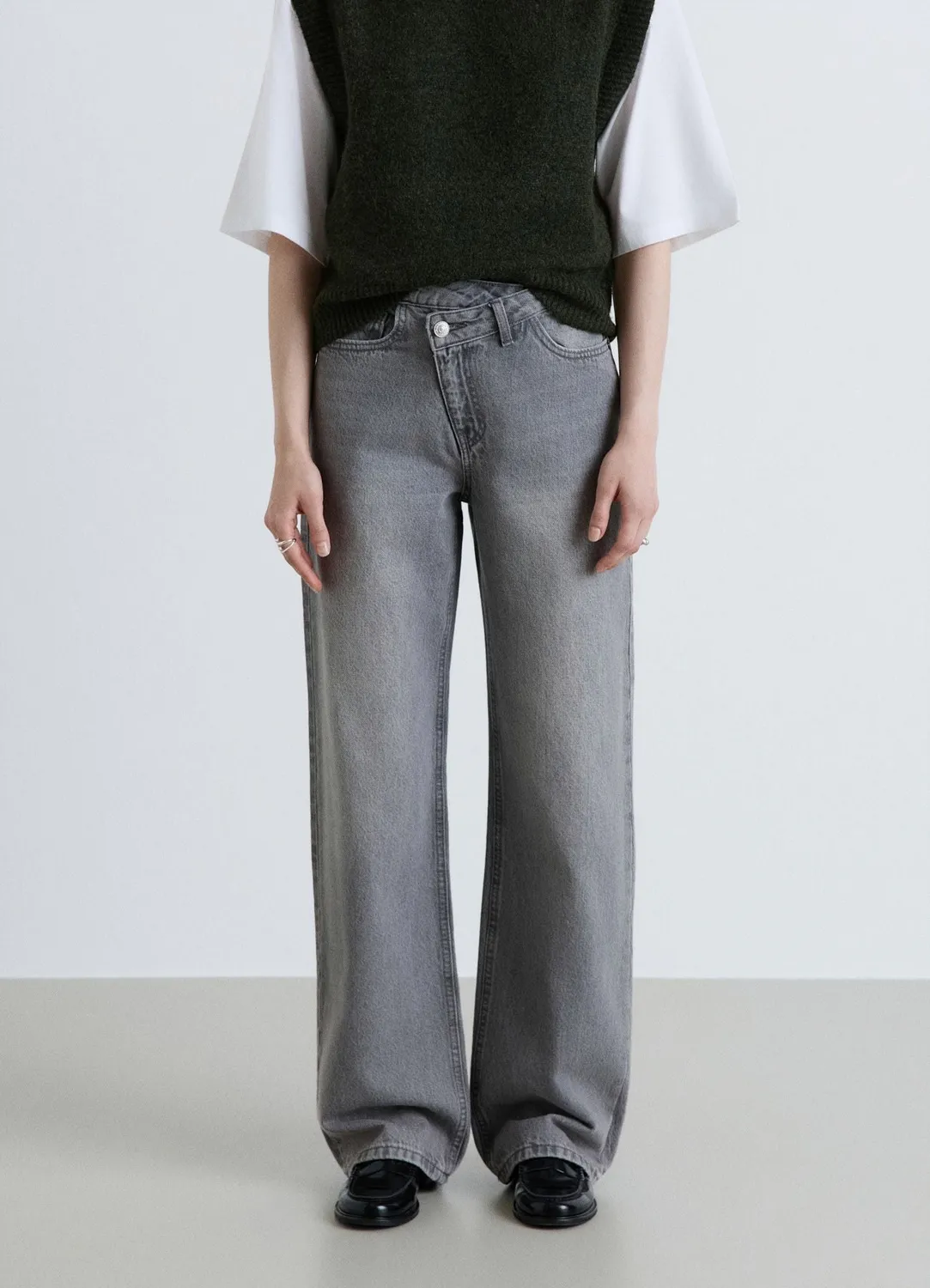 Calliope jean wide leg femme patte asymétrique