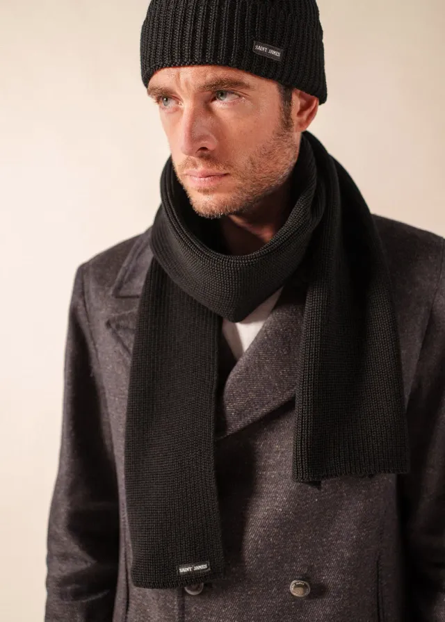 Saint James Canot bonnet noir laine taille unique
