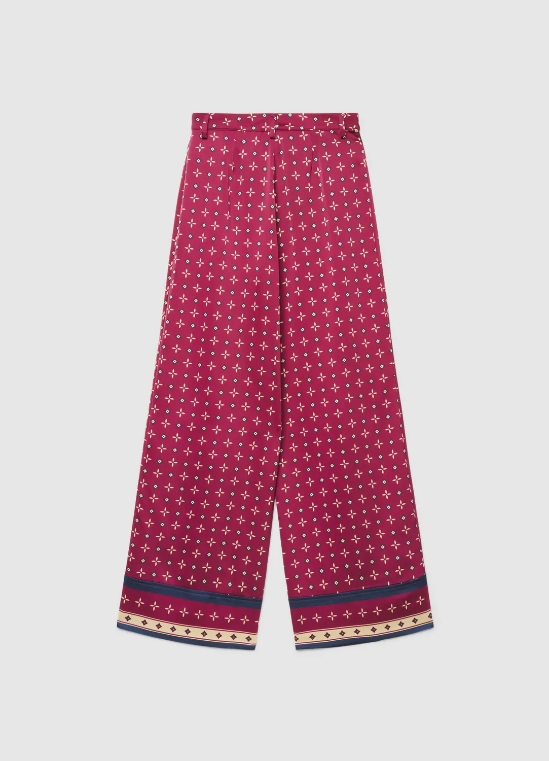 Calliope Pantalon palazzo imprimé pantalon large taille haute