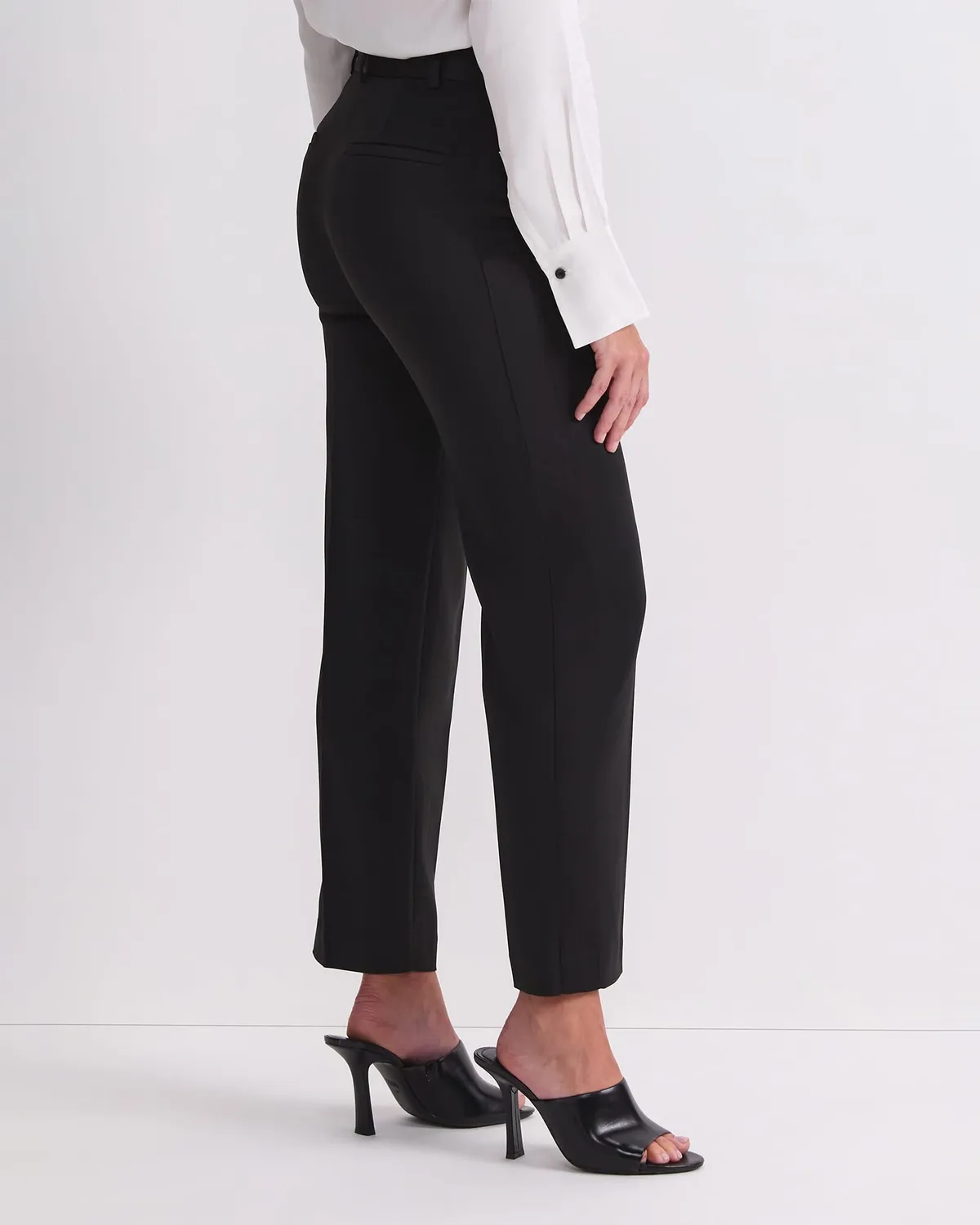 Sportscraft Angie pantalon tailleur femme crêpe galon satin