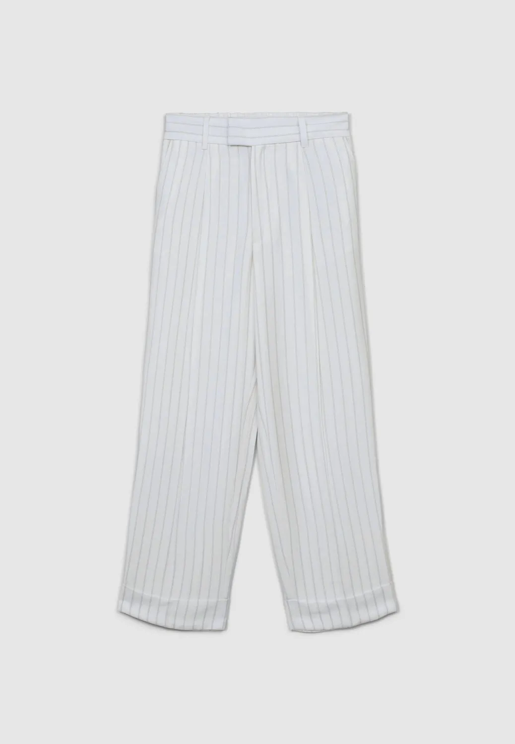 Calliope pantalon femme classique rayé à revers