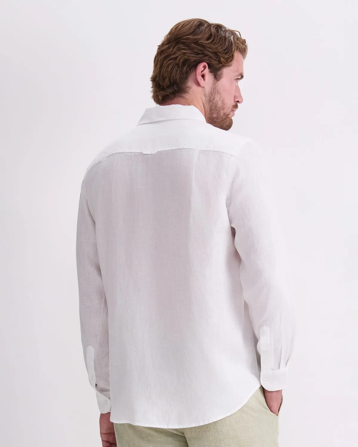 Sportscraft chemise lin manches longues homme