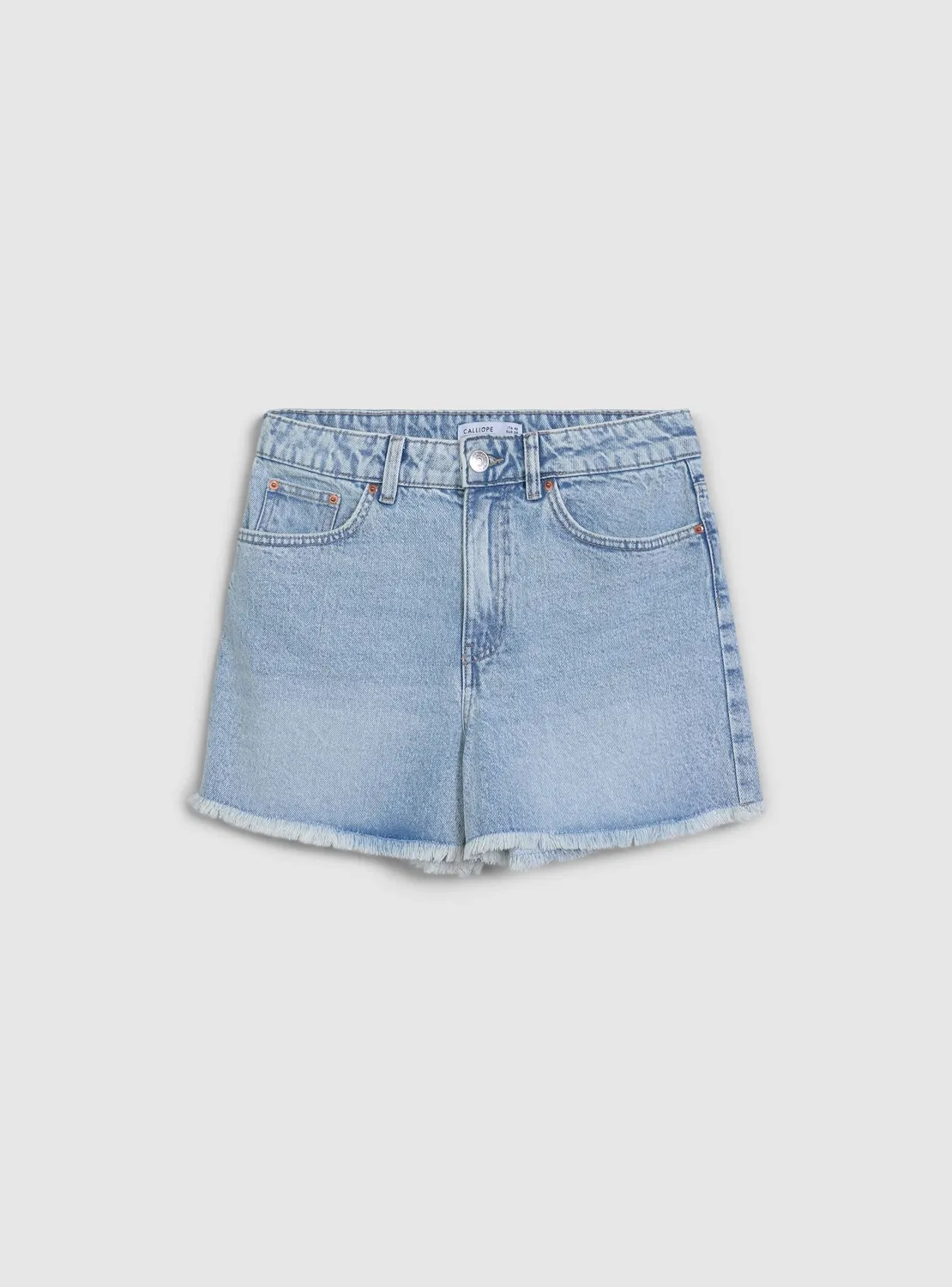Calliope short mom jean femme effrangé denim