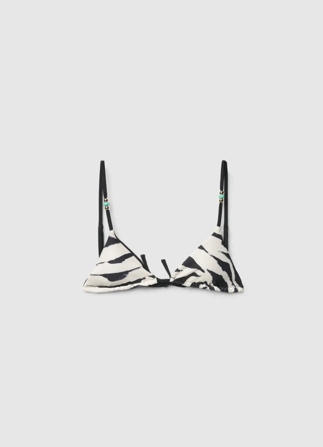 Calliope triangle zèbre haut de bikini réversible à coques