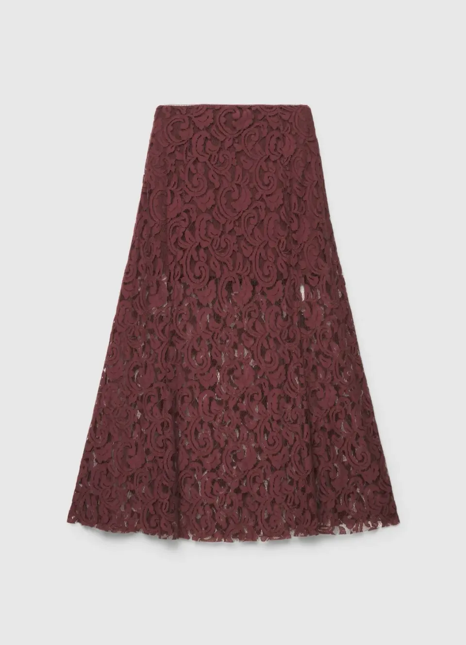 Calliope jupe longue femme dentelle evasee doublure