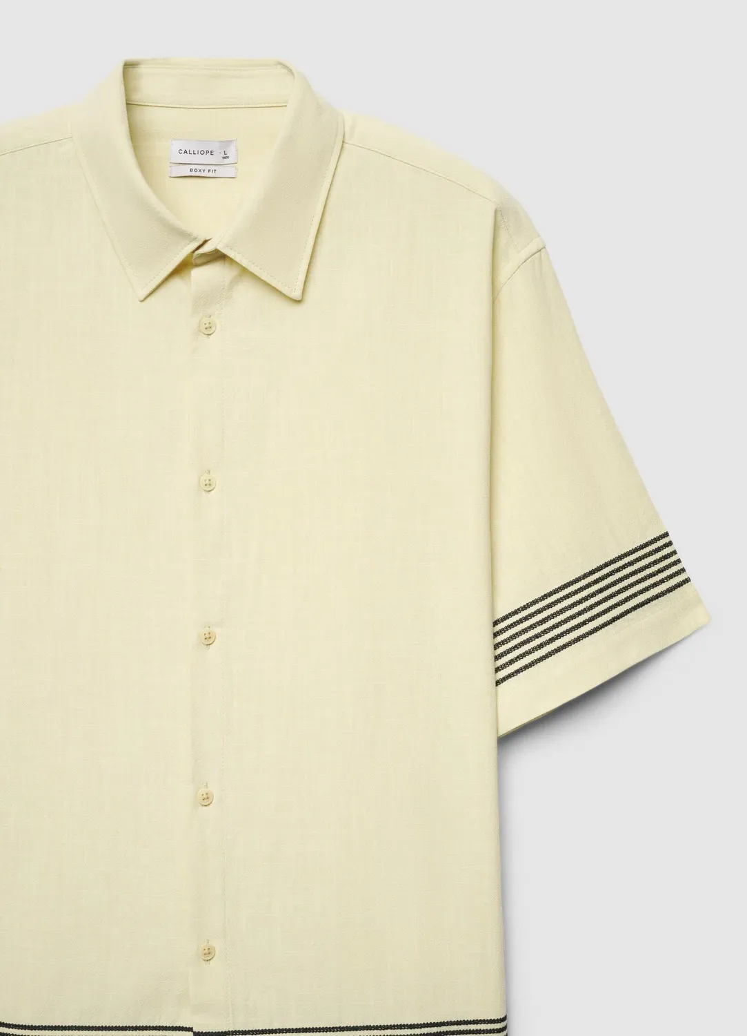Calliope chemise boxy homme manches courtes rayures