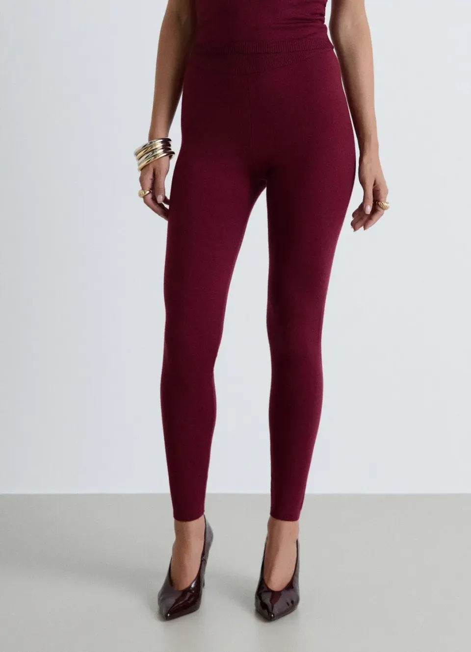 Calliope leggings long femme uni taille haute