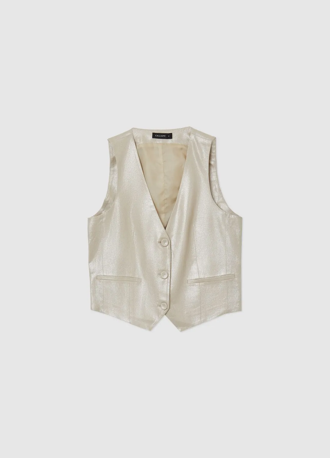 Calliope gilet femme laminé 3 boutons taille S