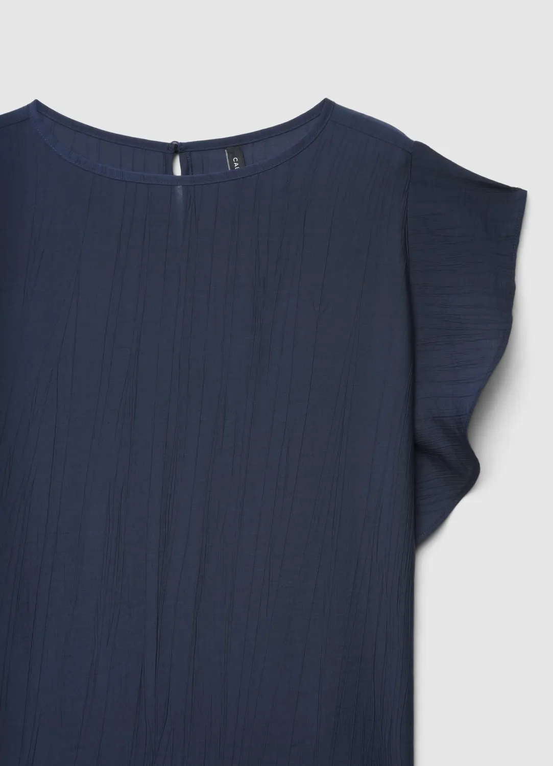 Calliope blouse unie manches volants col rond