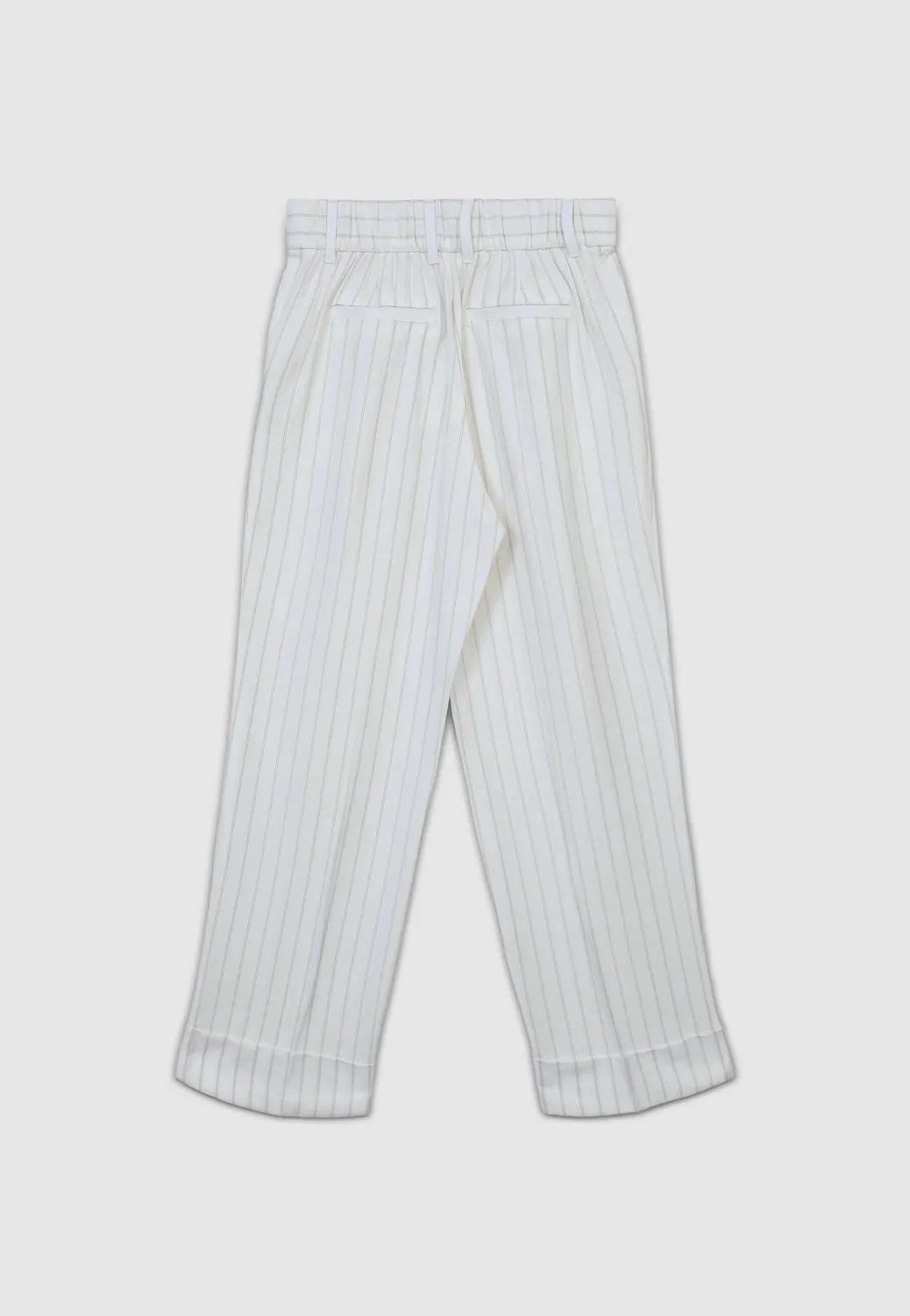 Calliope pantalon femme classique rayé à revers