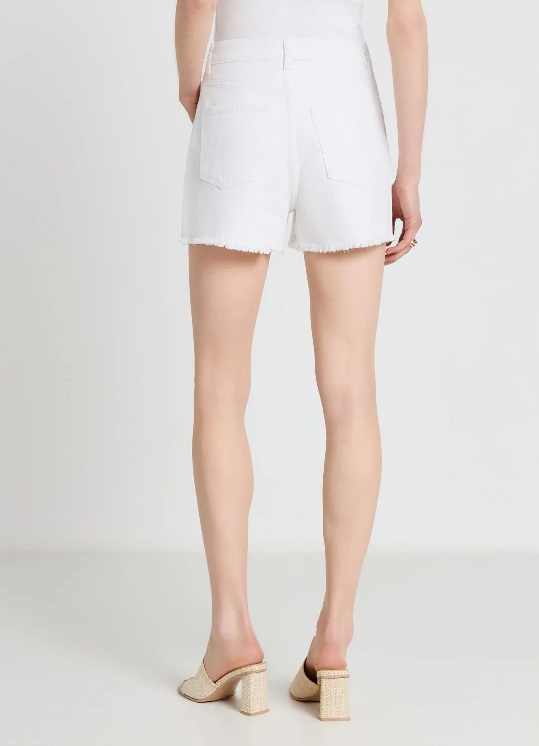 Calliope short denim mom fit femme déchiré
