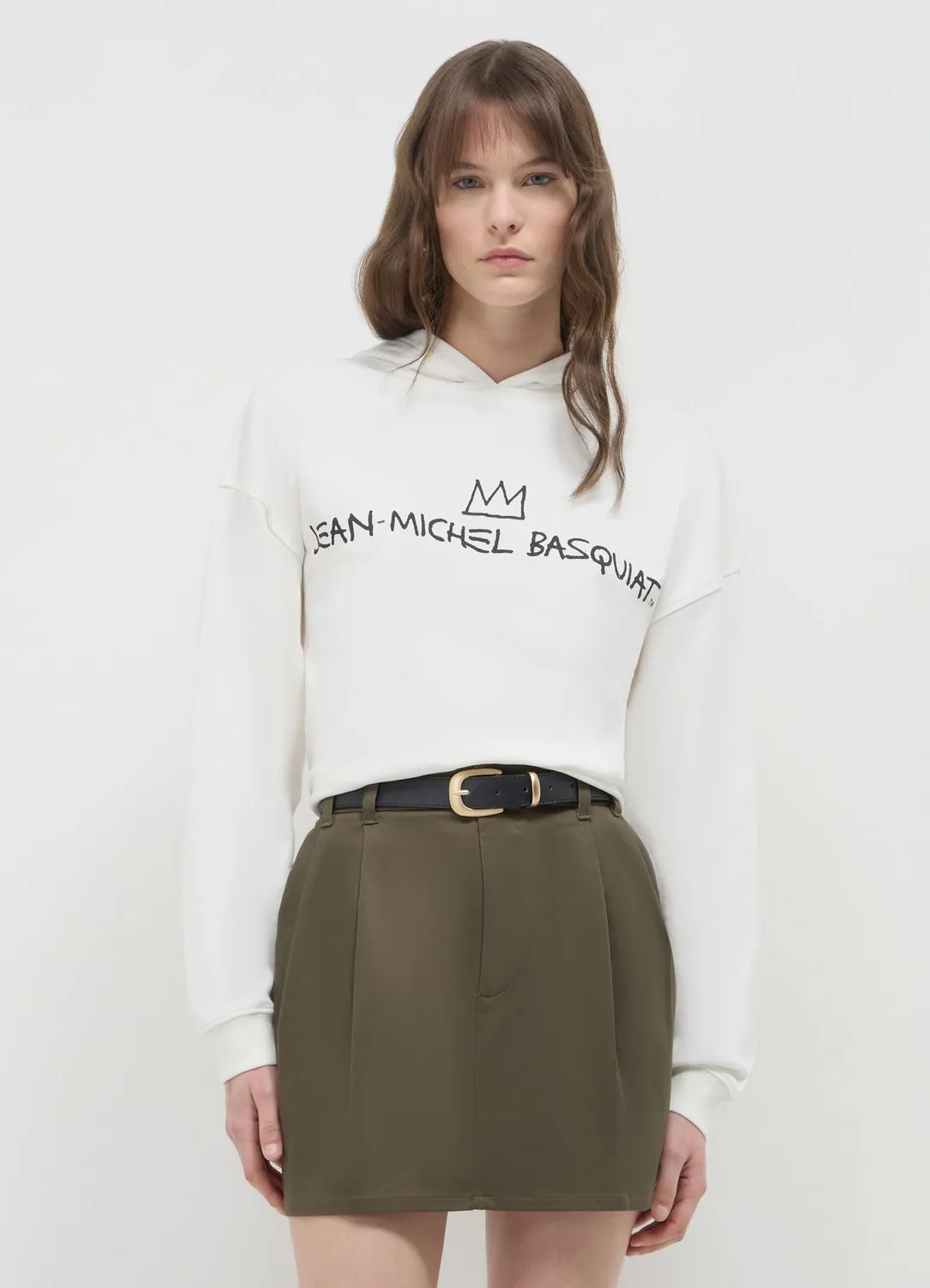 Calliope mini-jupe à pinces avec ceinture femme