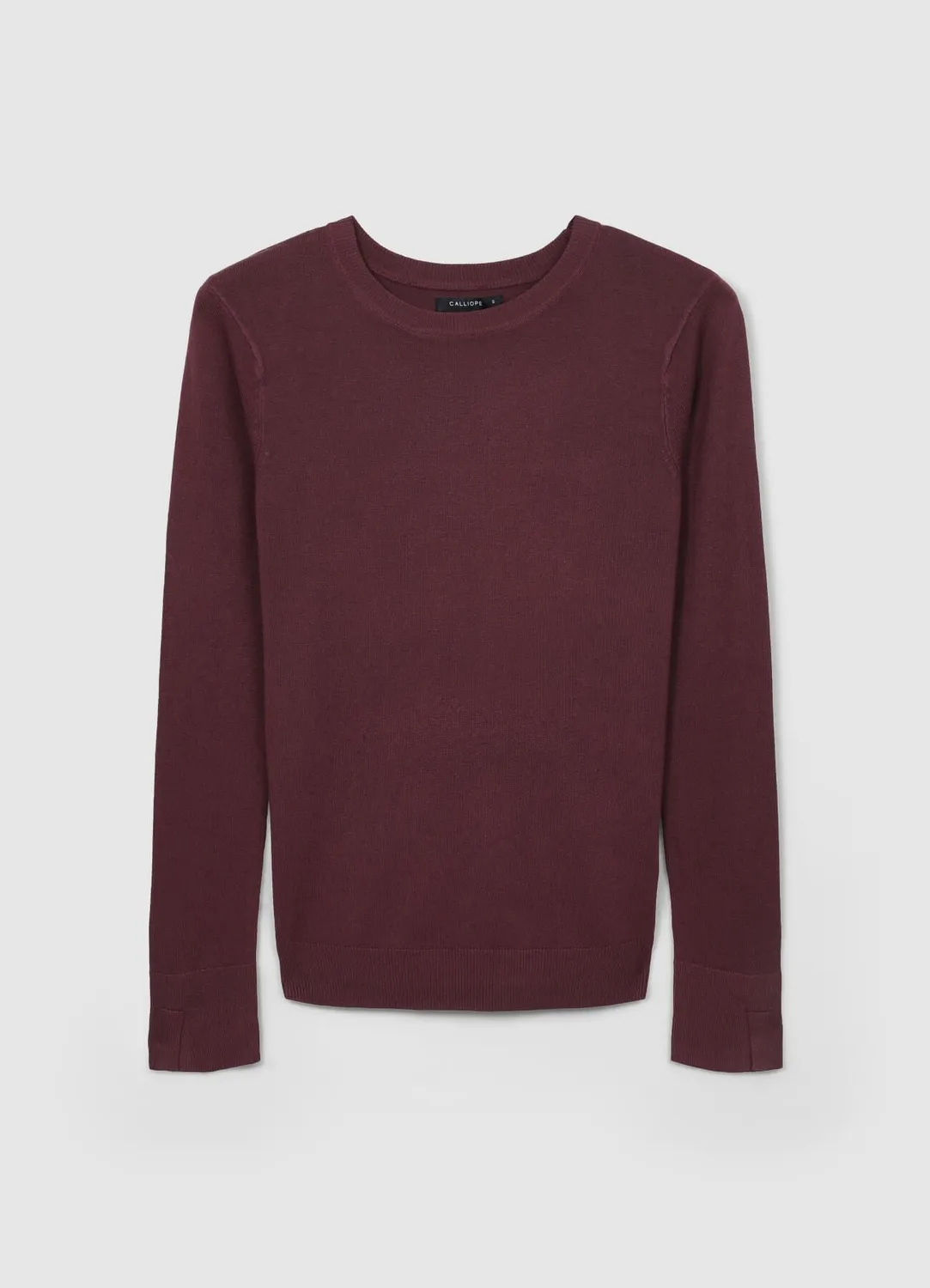 Calliope pull col rond femme manches longues coupe droite