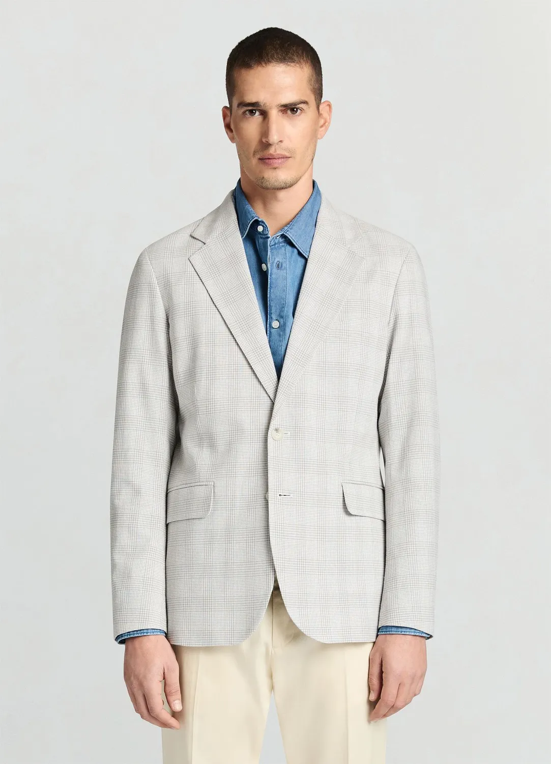 Calliope veste à carreaux homme deux boutons