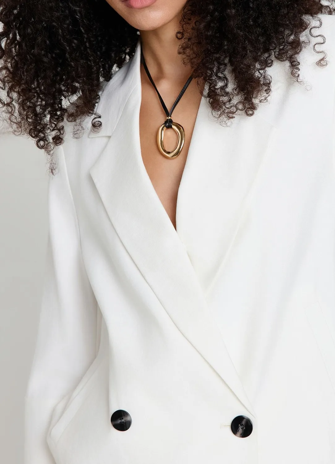 Calliope collier long pendentif anneau femme
