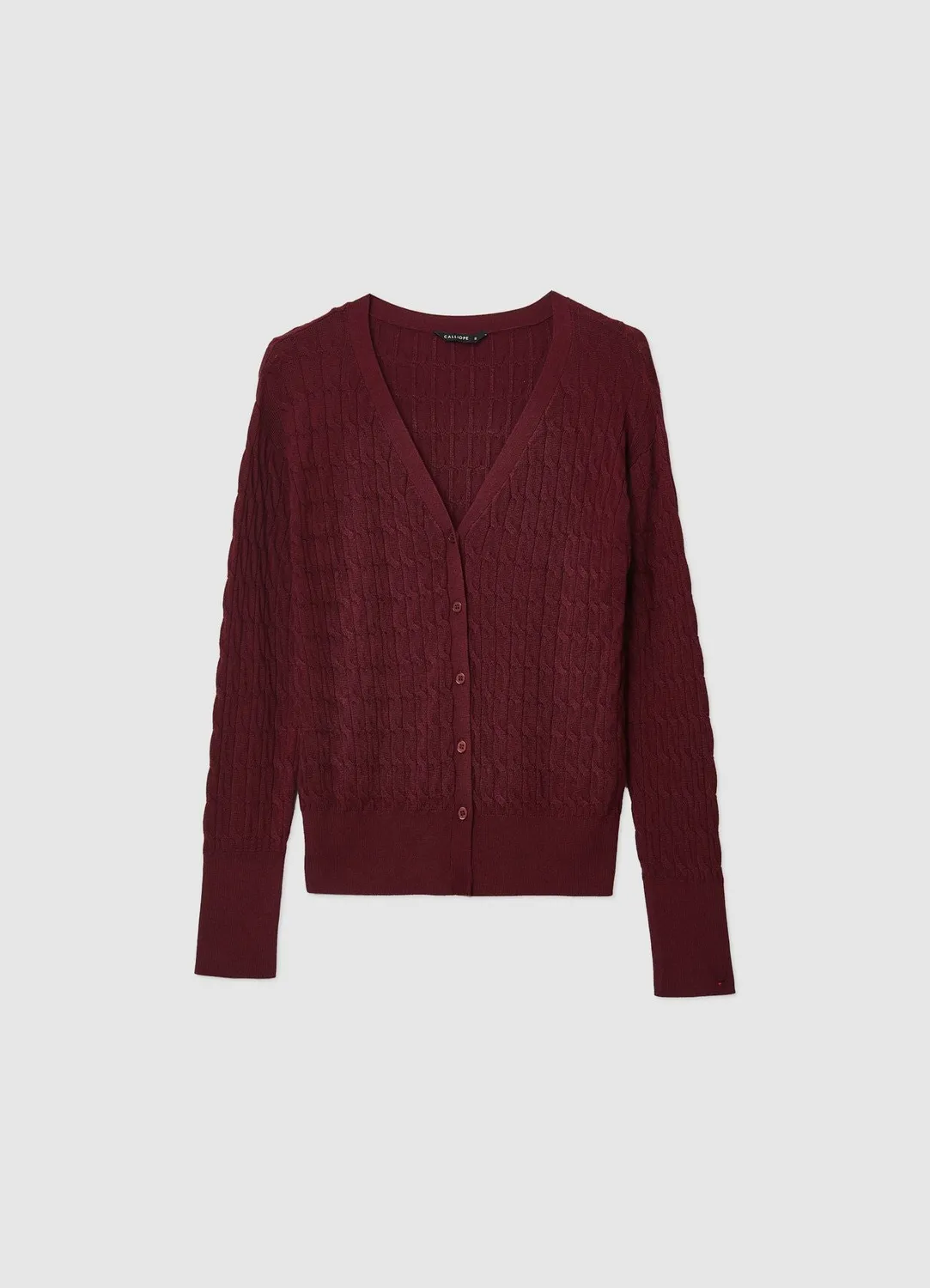Calliope cardigan maille torsadée femme col V