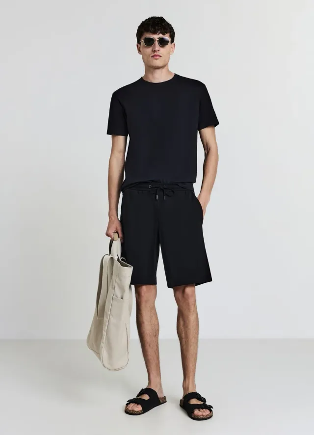 Calliope short piqué coton homme uni