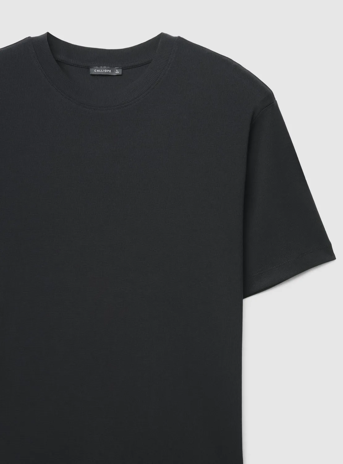 Calliope T-shirt homme côtelé col rond relaxed