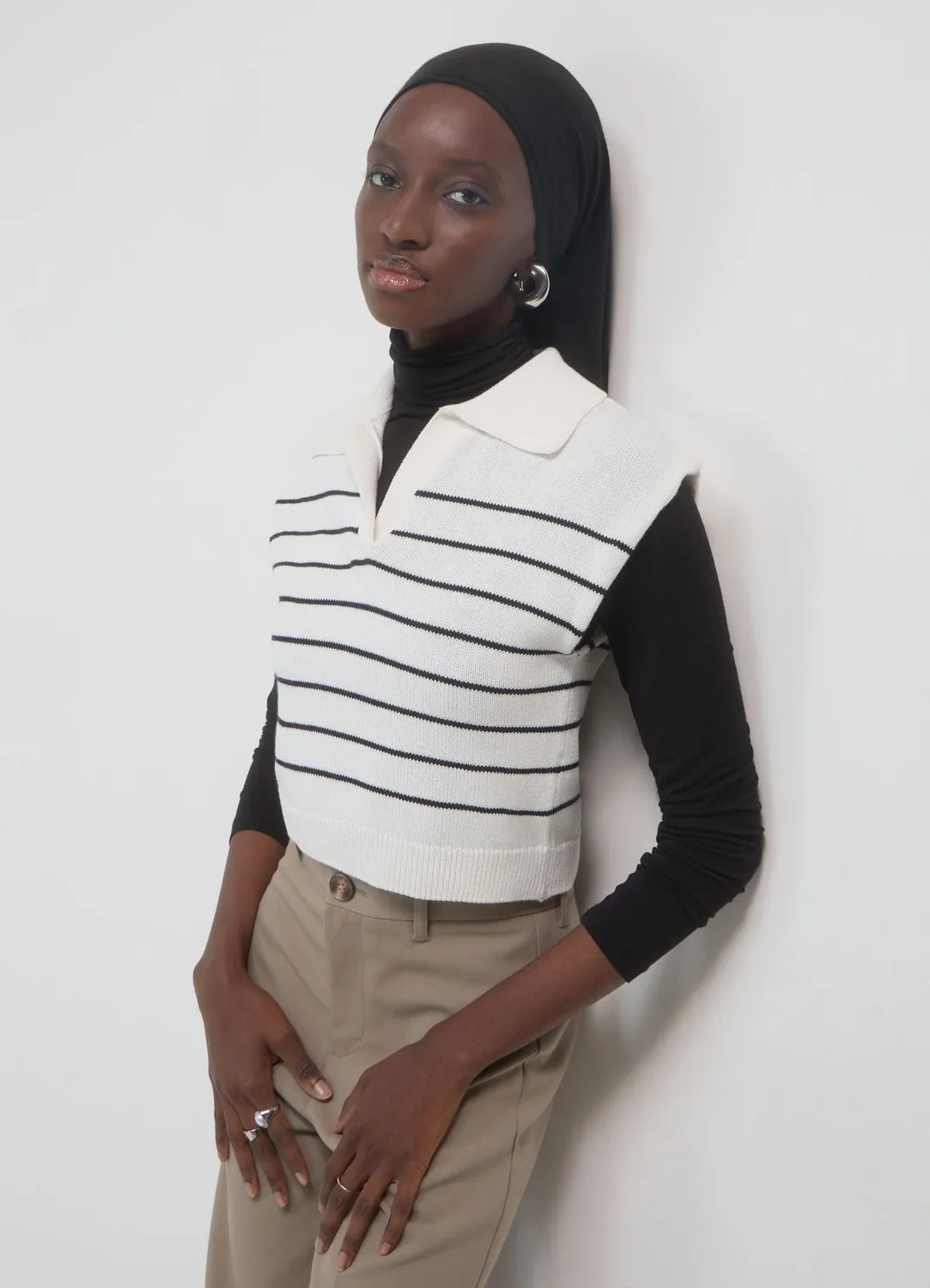 Calliope gilet rayures coton femme taille S