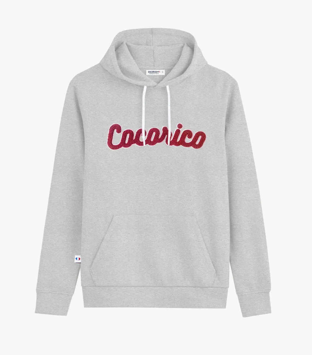 Cocorico La Bouclette sweat capuche homme gris coton