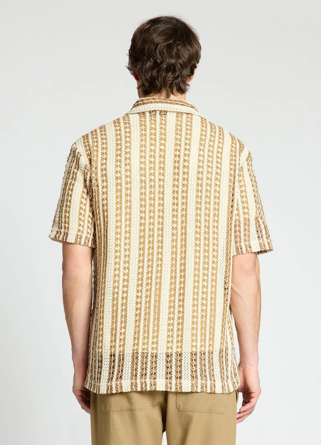 Calliope Chemise homme rayures crochet bowling